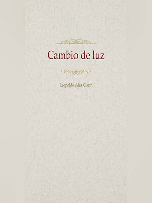 cover image of Cambio de luz